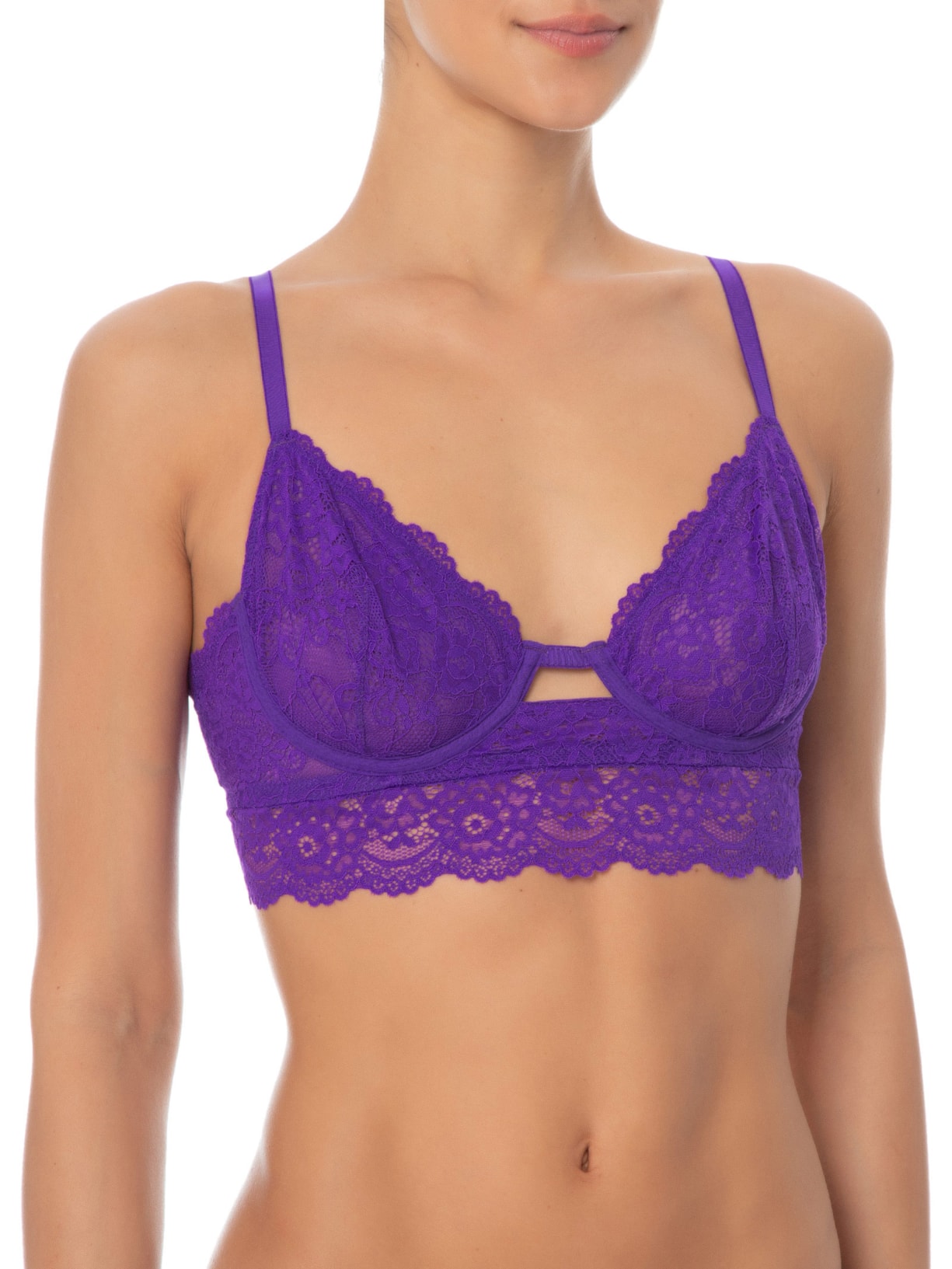 Sutiã Aro Sem Bojo Renda Helena Roxo Jogê