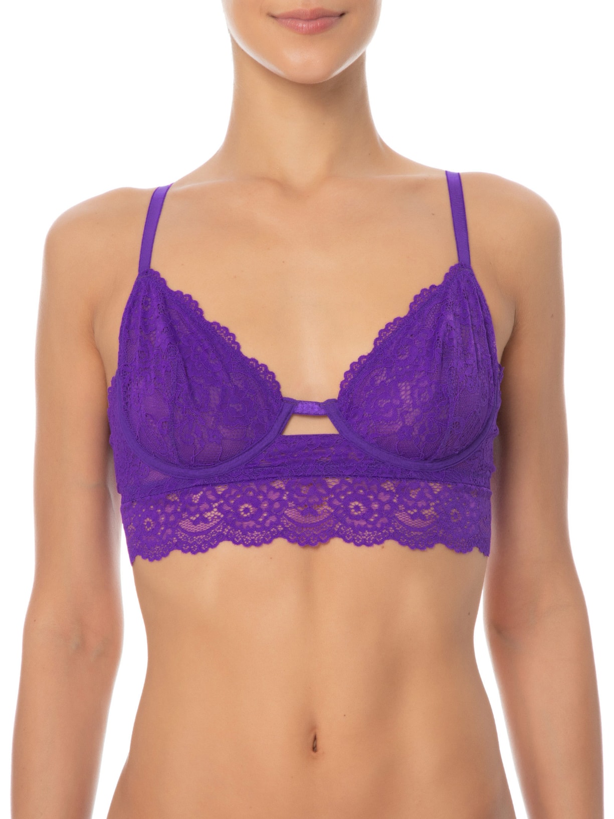 Sutiã Aro Sem Bojo Renda Helena Roxo Jogê