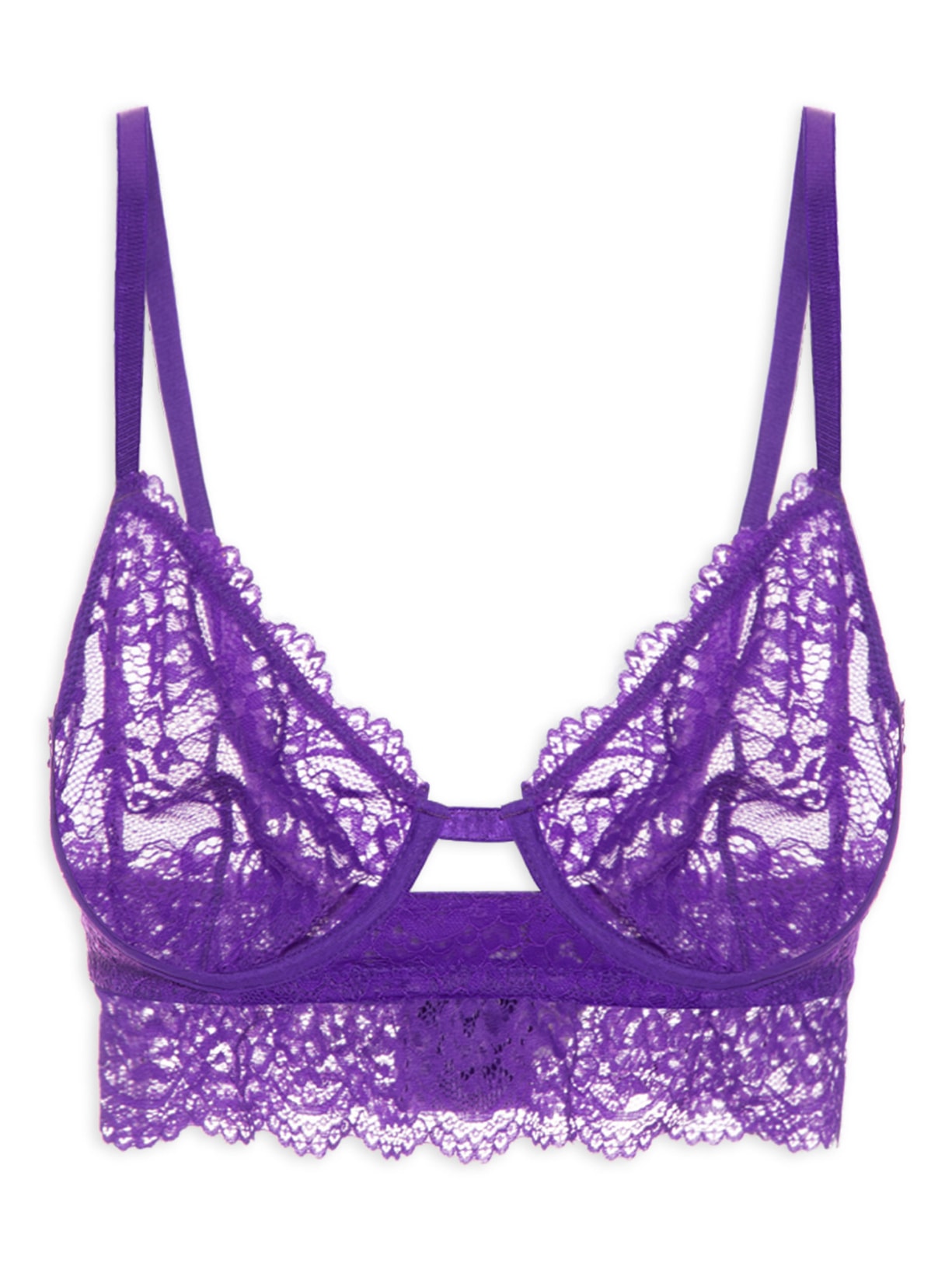 Sutiã Aro Sem Bojo Renda Helena Roxo Jogê