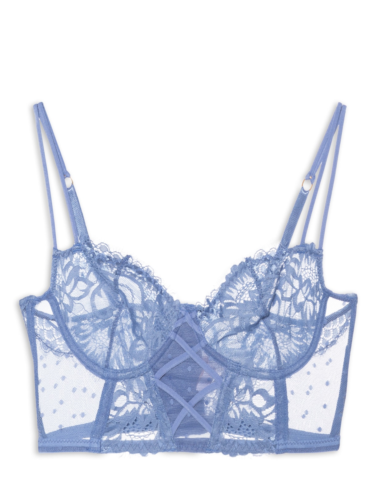 Sutiã Aro Sem Bojo Renda Mayla - Azul