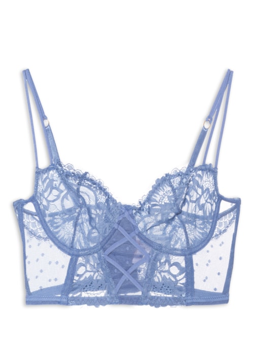 Sutiã Aro Sem Bojo Renda Mayla - Azul