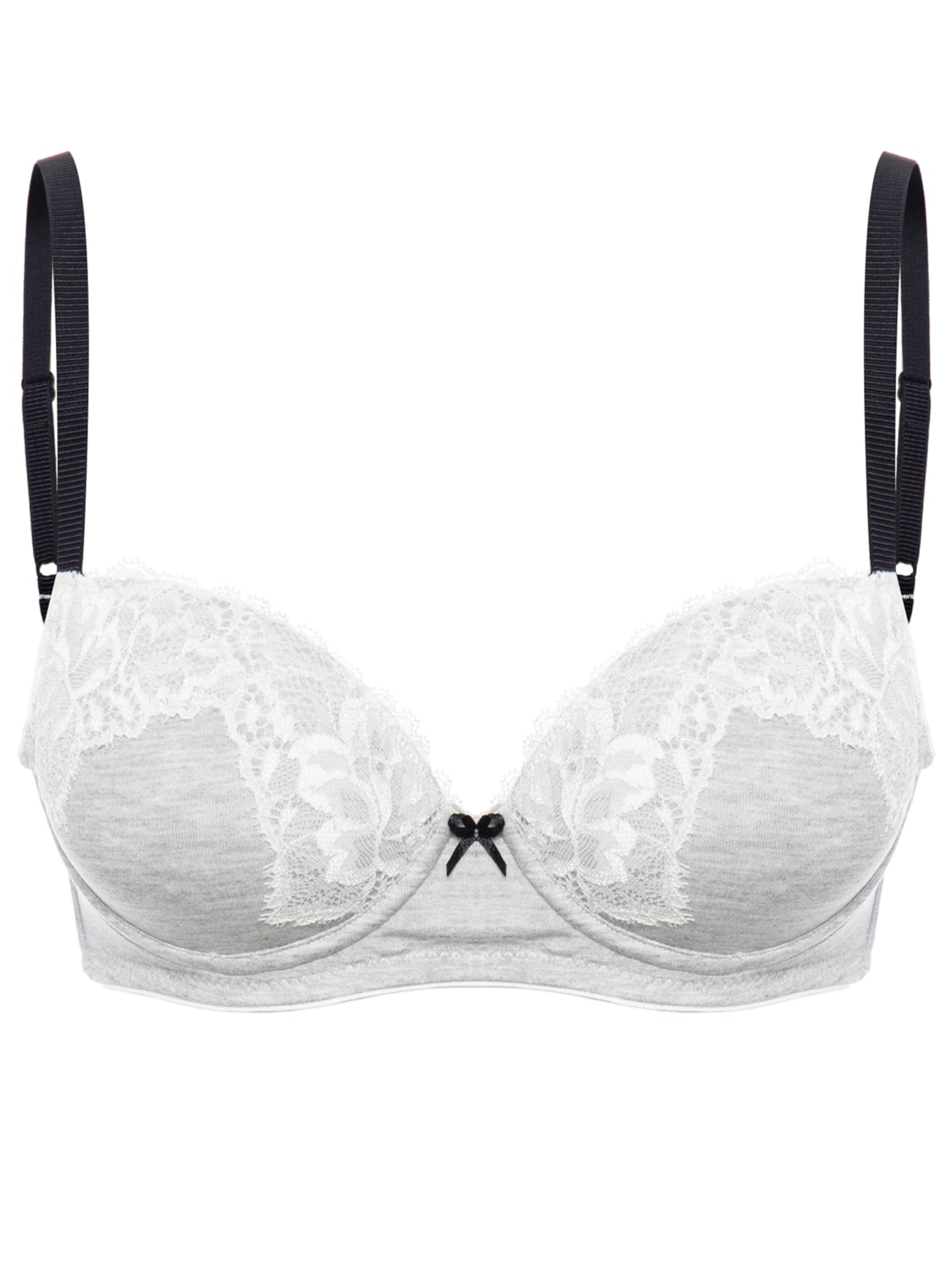 Sutiã Balconet Flower Cotton - Cinza