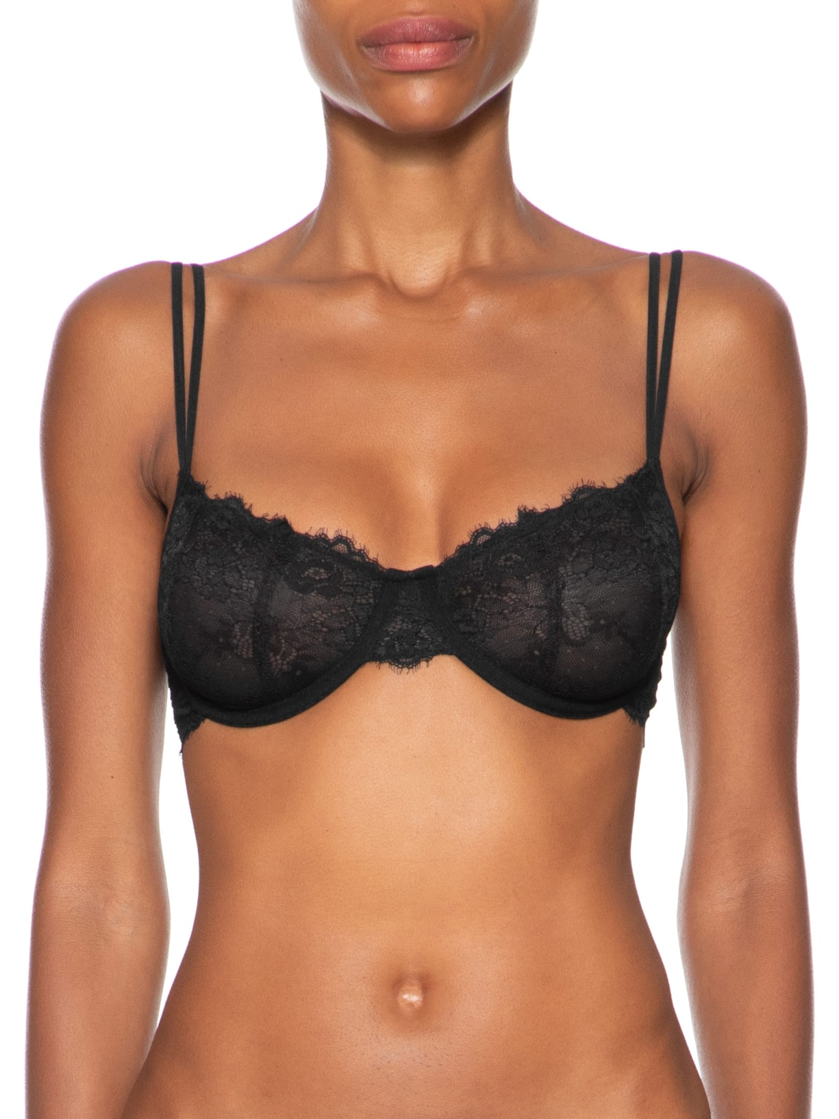 Sutiã Balconet Sem Bojo Com Aro Em Renda Preto Hope