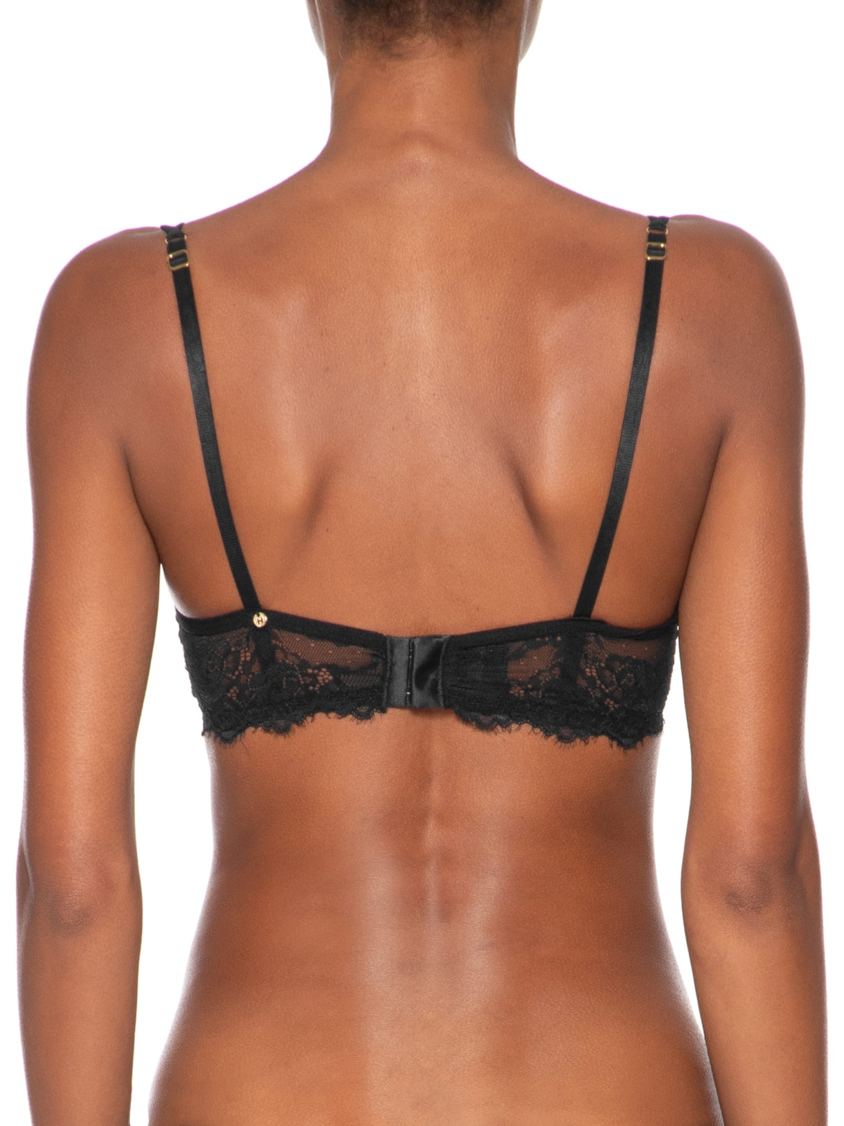 Sutiã Balconet Sem Bojo Com Aro Em Renda Preto Hope