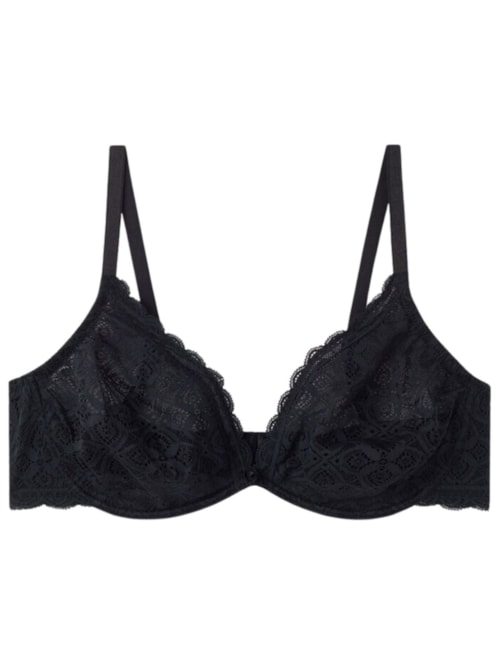 Sutiã Balconette Alessia Em Renda - Preto