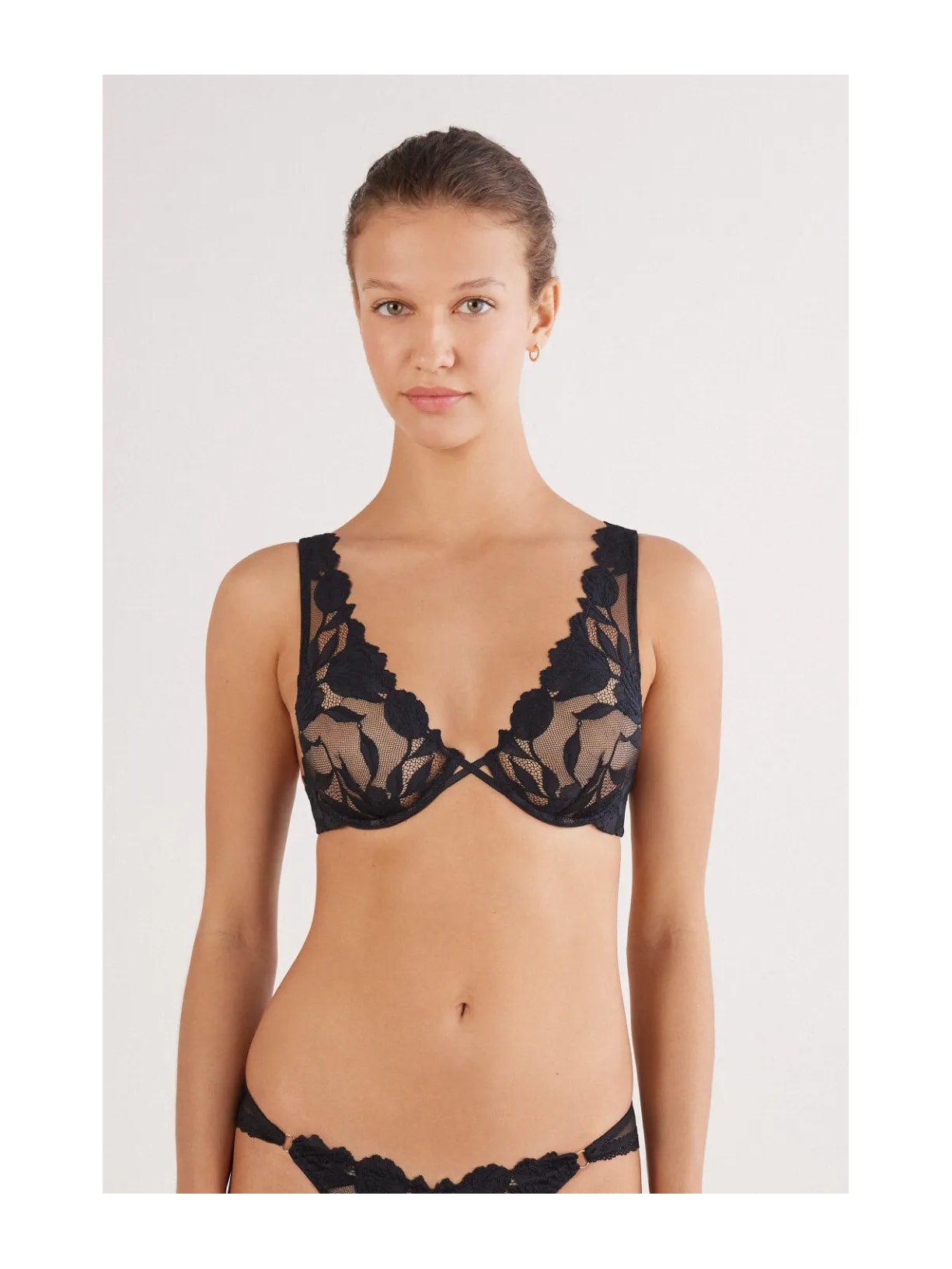 Sutiã Balconette All About Flowers Preto Intimissimi