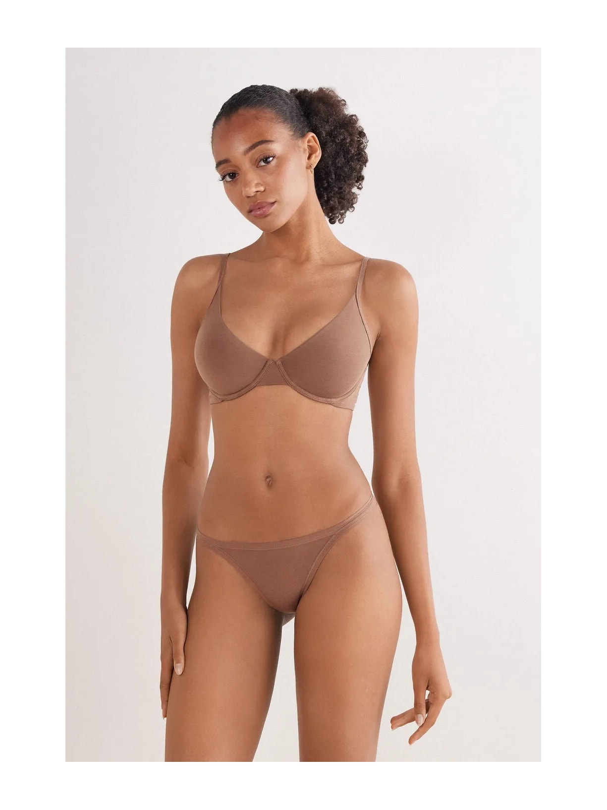 Sutiã Balconette Amalia Em Algodão Ultralight Marrom Intimissimi