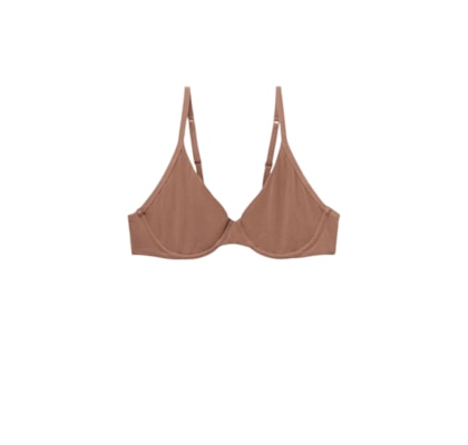 Sutiã Balconette Amalia Em Algodão Ultralight - Marrom