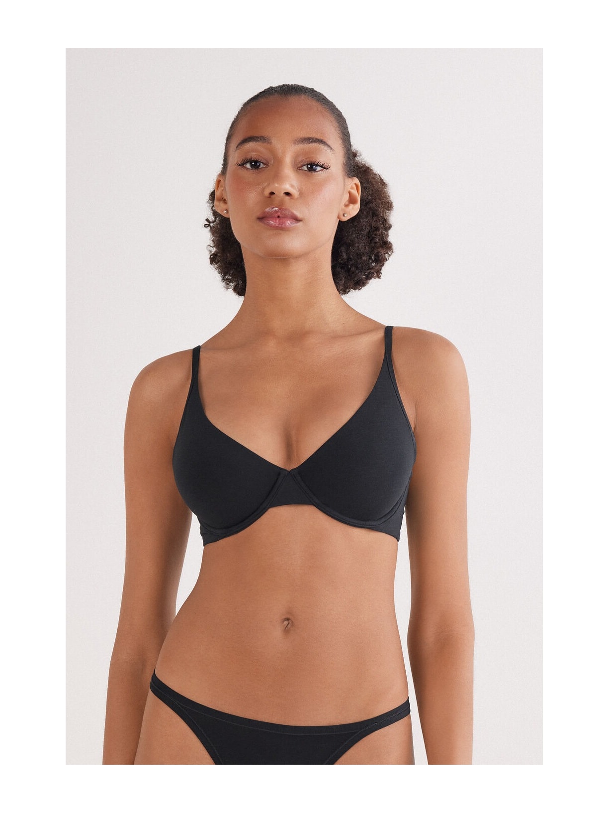 Sutiã Balconette Amalia Em Algodão Ultralight Preto Intimissimi