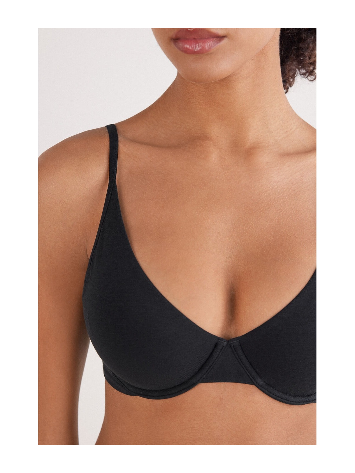 Sutiã Balconette Amalia Em Algodão Ultralight Preto Intimissimi