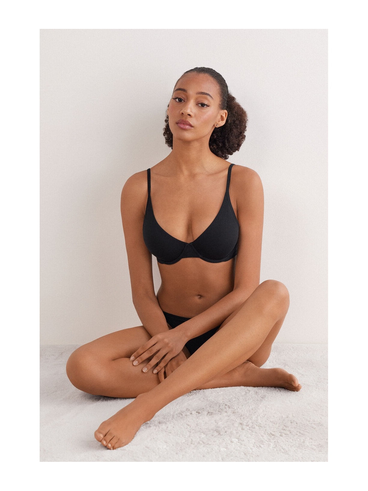 Sutiã Balconette Amalia Em Algodão Ultralight Preto Intimissimi