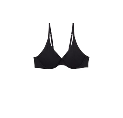 Sutiã Balconette Amalia Em Algodão Ultralight - Preto