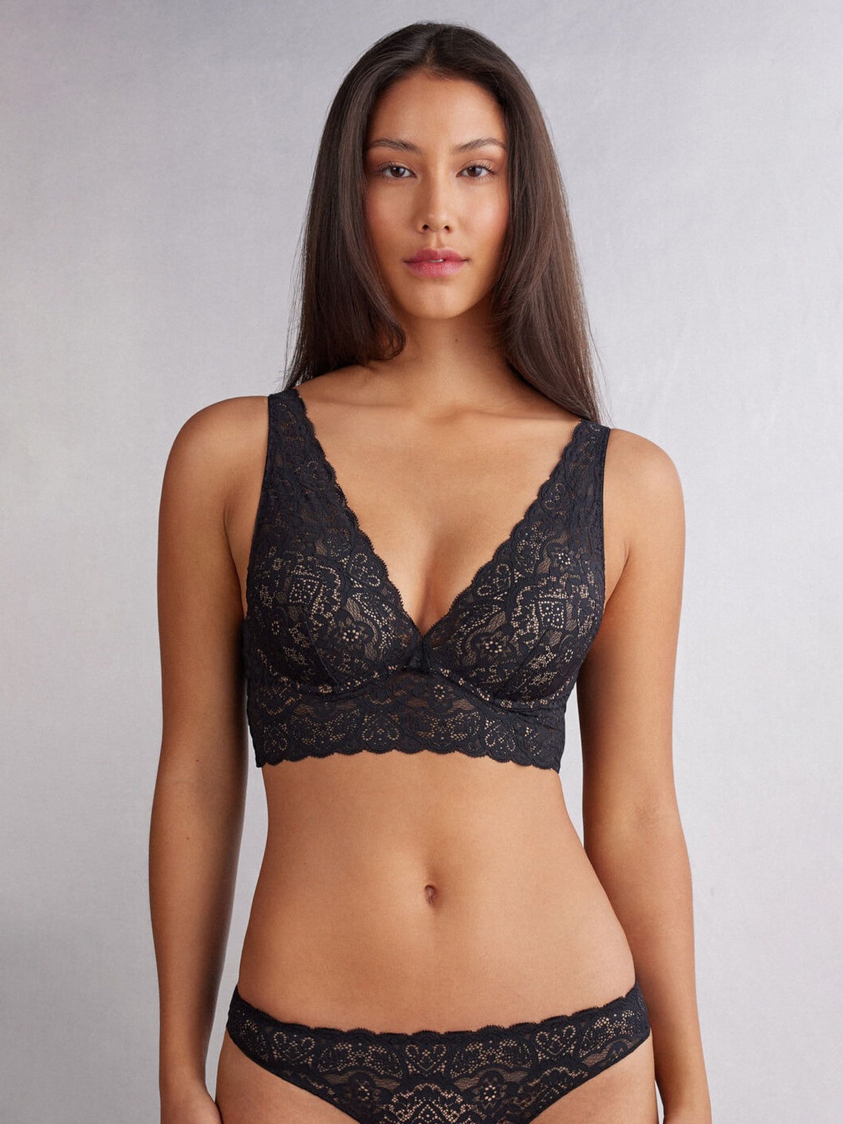 Sutiã Balconette Asia Em Renda Preto Intimissimi