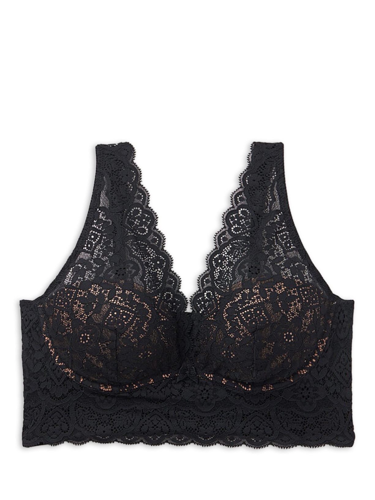 Sutiã Balconette Asia Em Renda - Preto