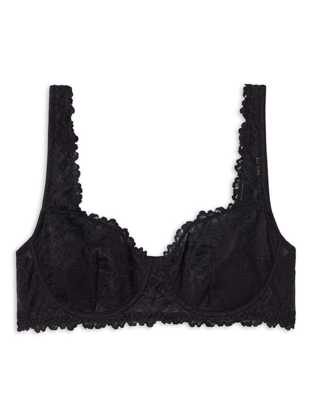 Sutiã Balconette Daniela Pretty Flowers - Preto