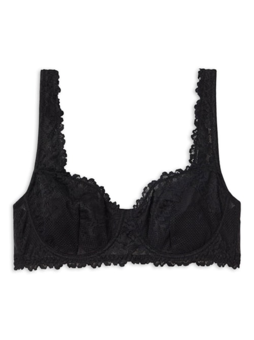 Sutiã Balconette Daniela Pretty Flowers - Preto