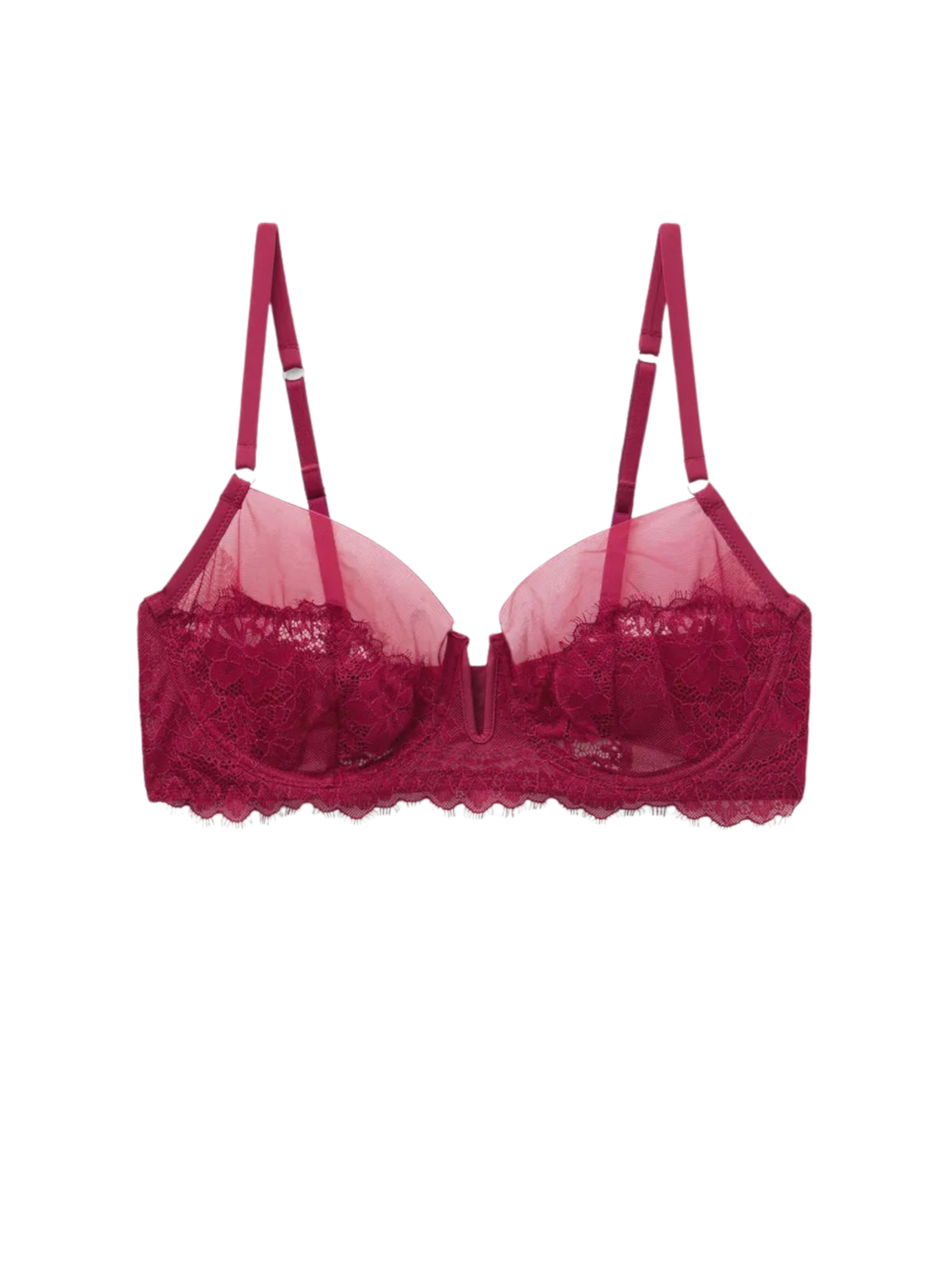 Sutiã Balconette Daniela Sheer Glamour Bordô Intimissimi