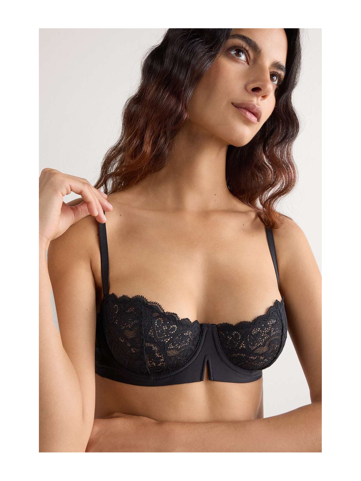 Sutiã Balconette Denise Em Renda Preto Intimissimi