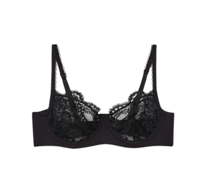 Sutiã Balconette Denise Your Everyday Wear - Preto