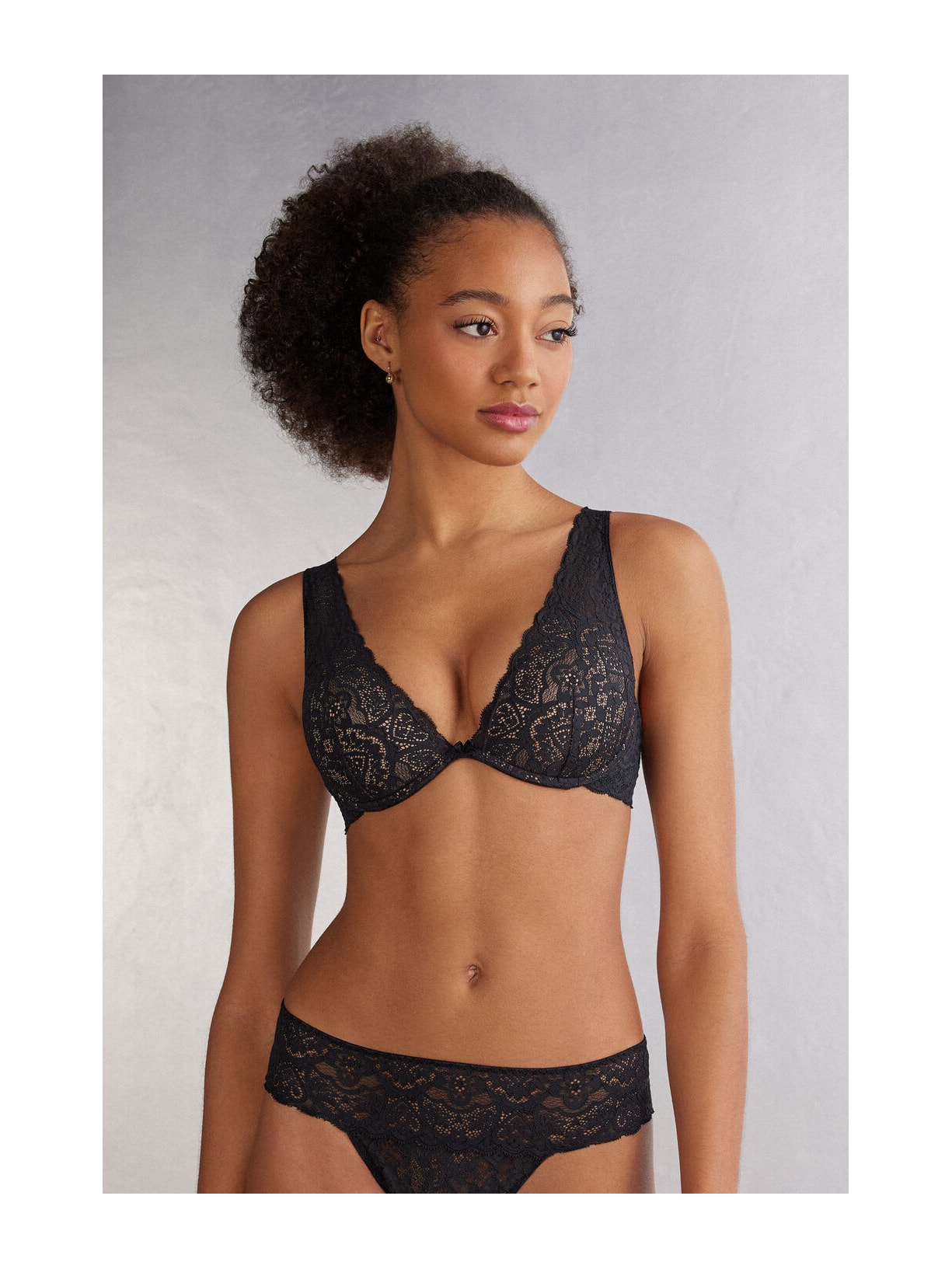 Sutiã Balconette Elena Em Renda Preto Intimissimi