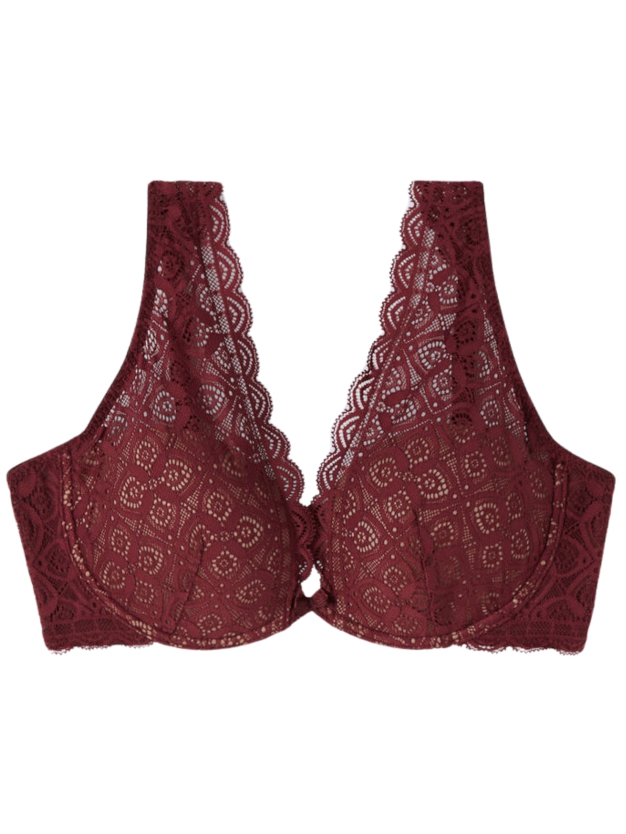 Sutiã Balconette Elena Em Renda - Vermelho