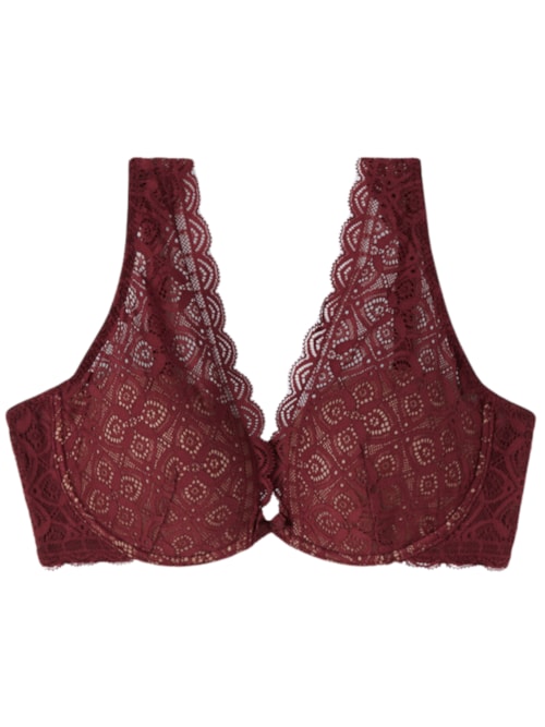 Sutiã Balconette Elena Em Renda - Vermelho