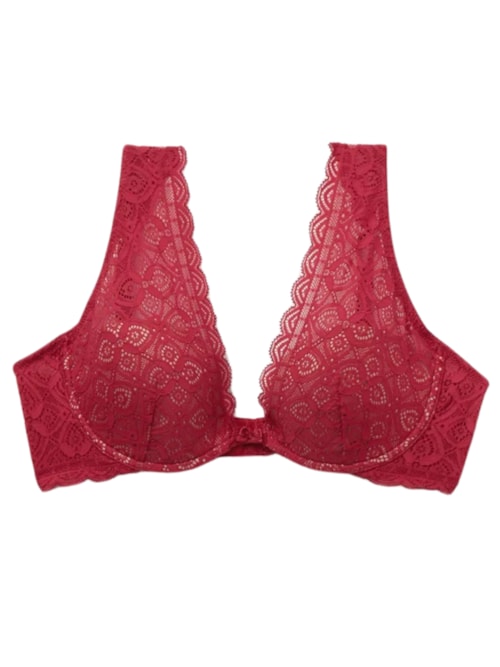 Sutiã Balconette Elena Em Renda - Vermelho