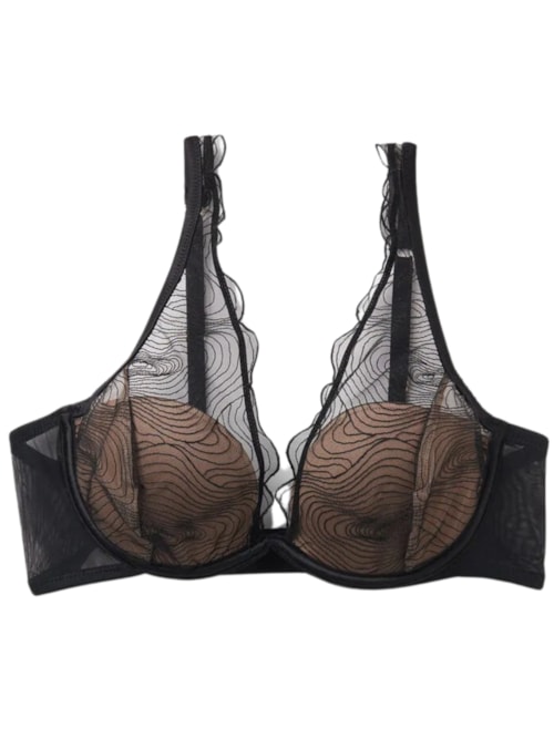 Sutiã Balconette Elena Hypnotic Details - Preto