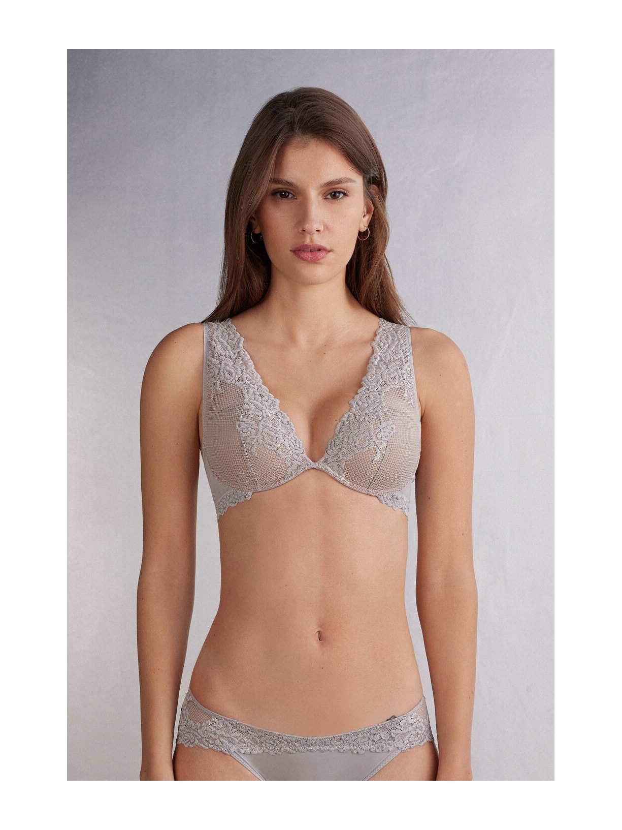 Sutiã Balconette Elena Pretty Flowers Cinza Intimissimi