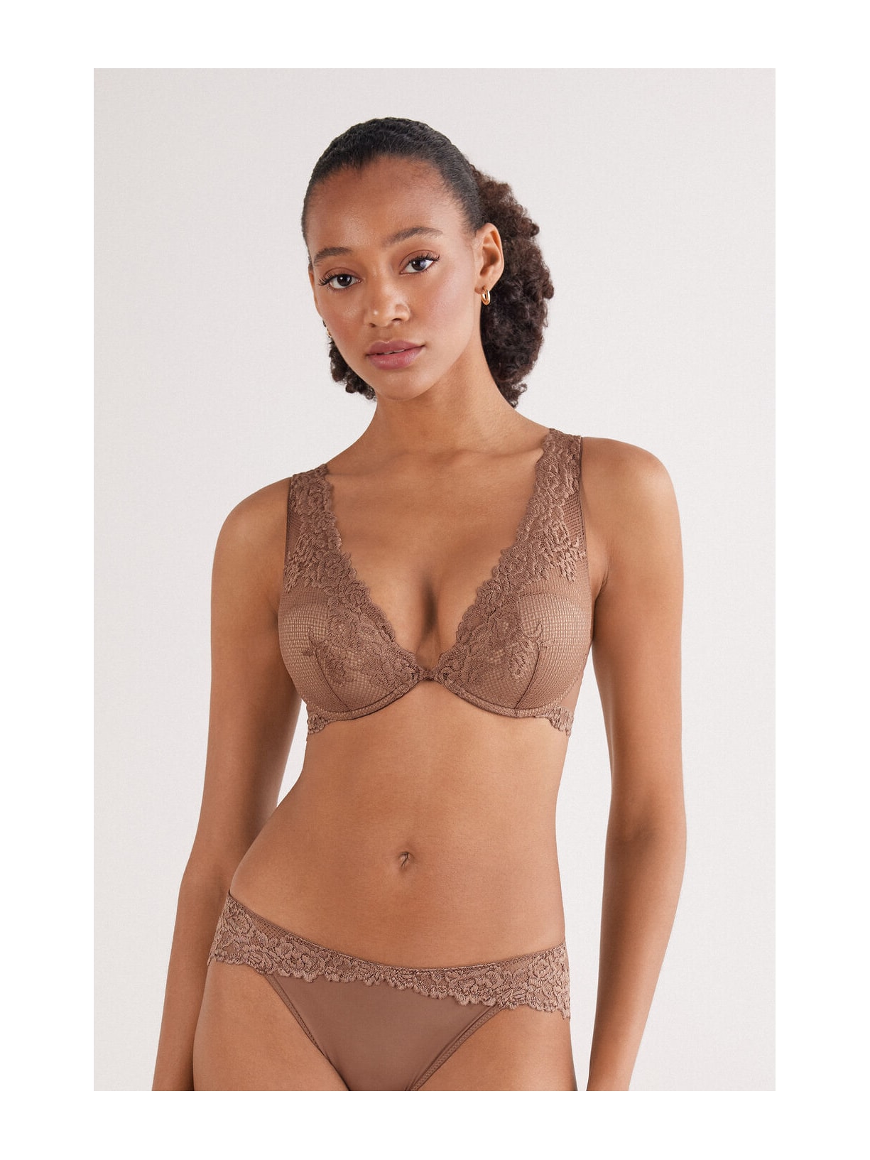 Sutiã Balconette Elena Pretty Flowers Marrom Intimissimi