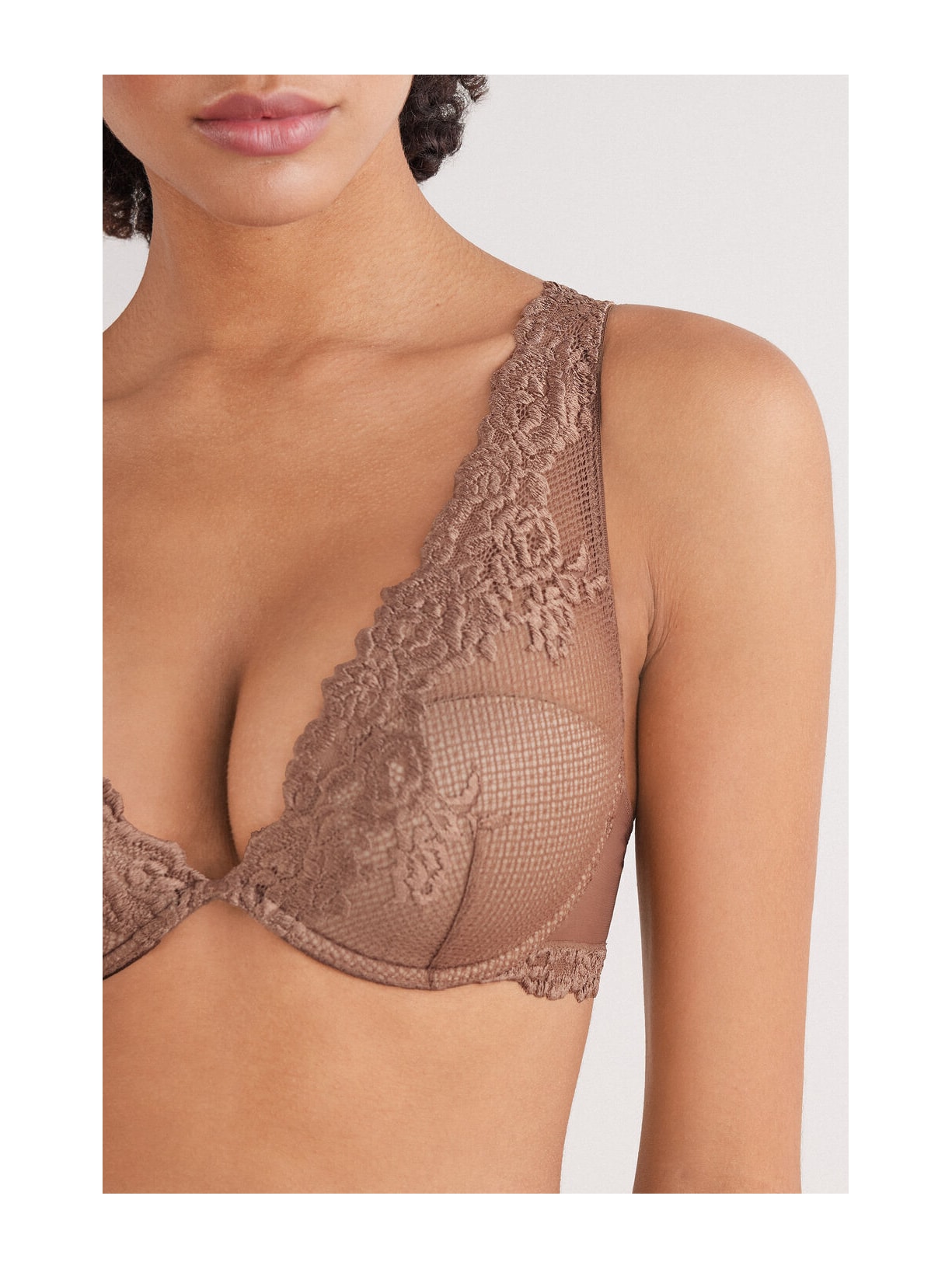 Sutiã Balconette Elena Pretty Flowers Marrom Intimissimi