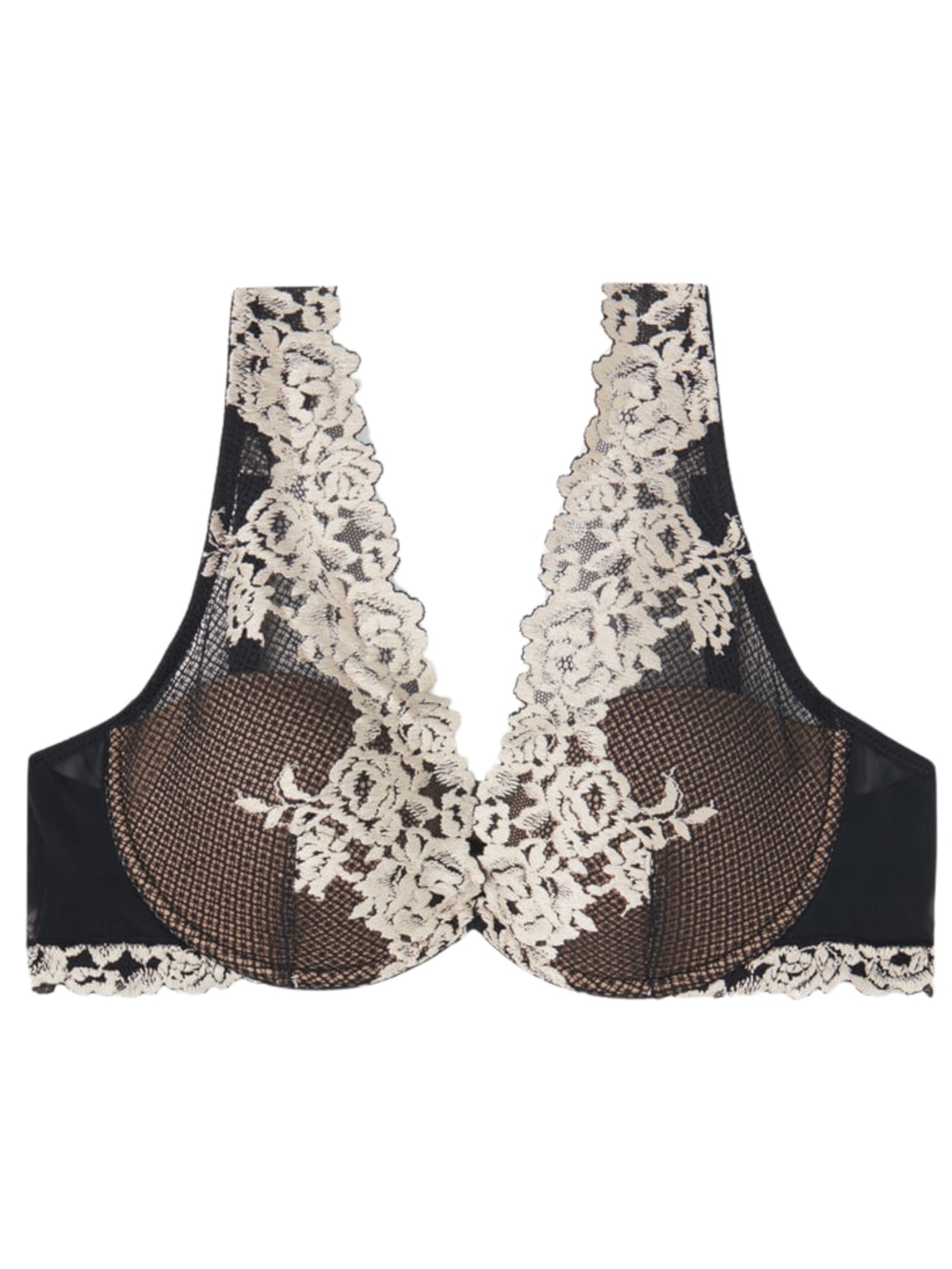 Sutiã Balconette Elena Pretty Flowers - Preto