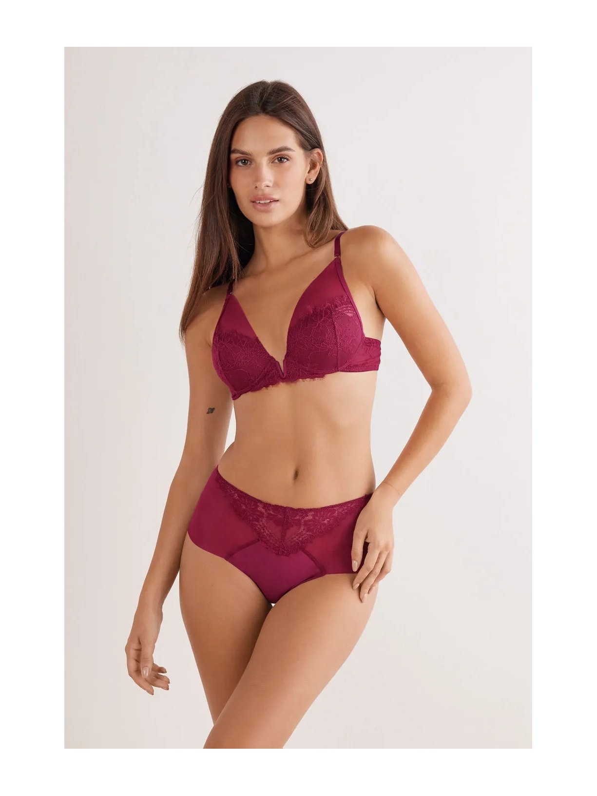 Sutiã Balconette Elena Sheer Glamour Bordô Intimissimi