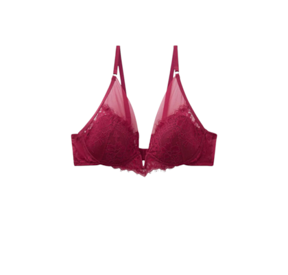 Sutiã Balconette Elena Sheer Glamour - Bordô