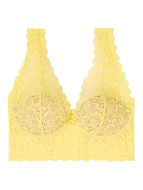 Sutiã Balconette Eleonora Em Renda - Amarelo