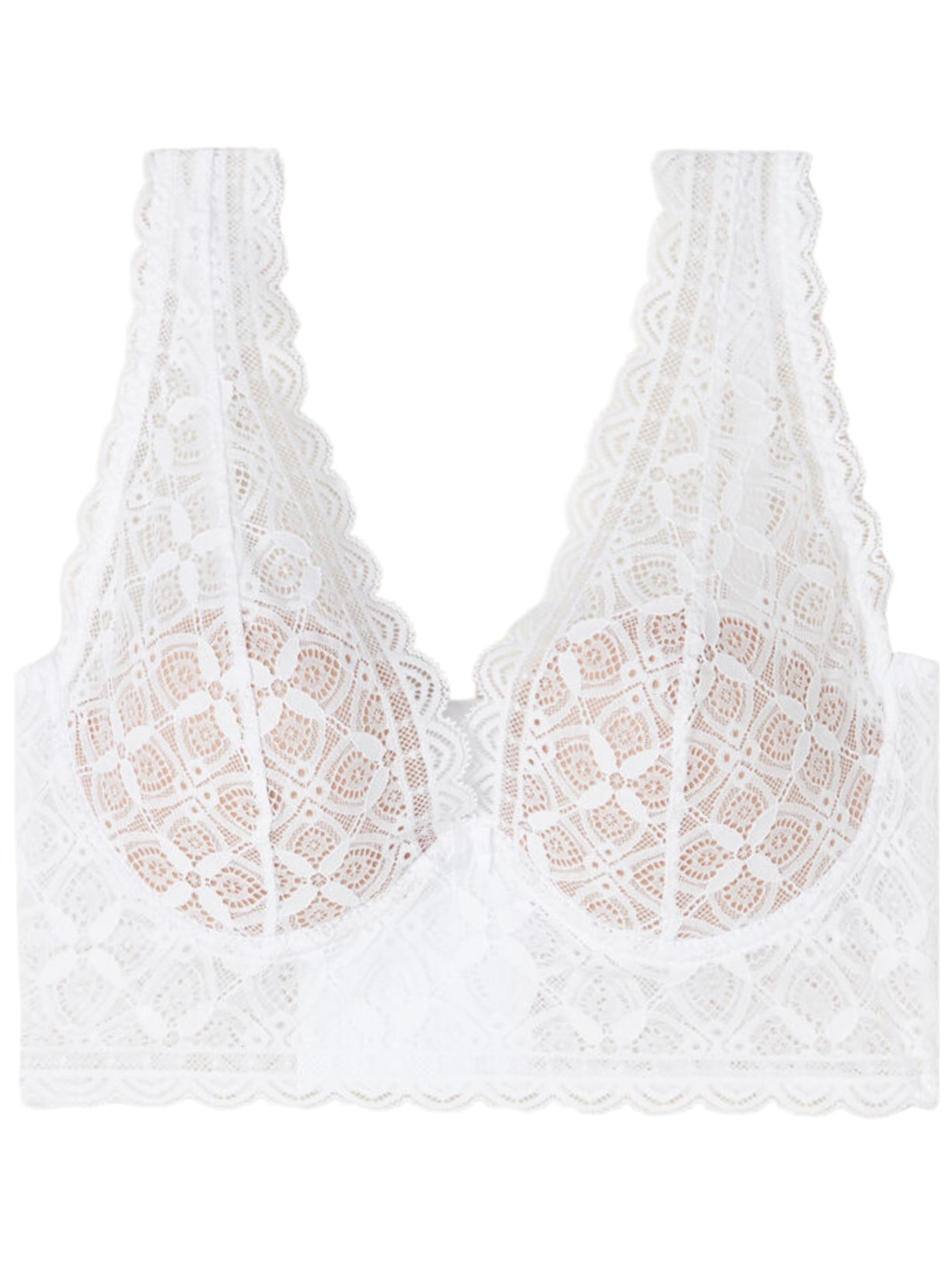 Sutiã Balconette Eleonora Em Renda - Branco