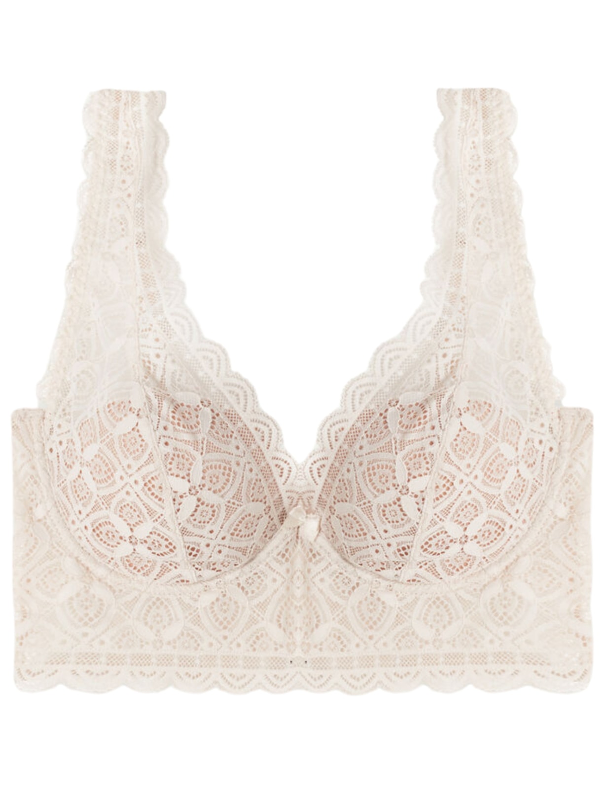 Sutiã Balconette Eleonora Em Renda - Off-White