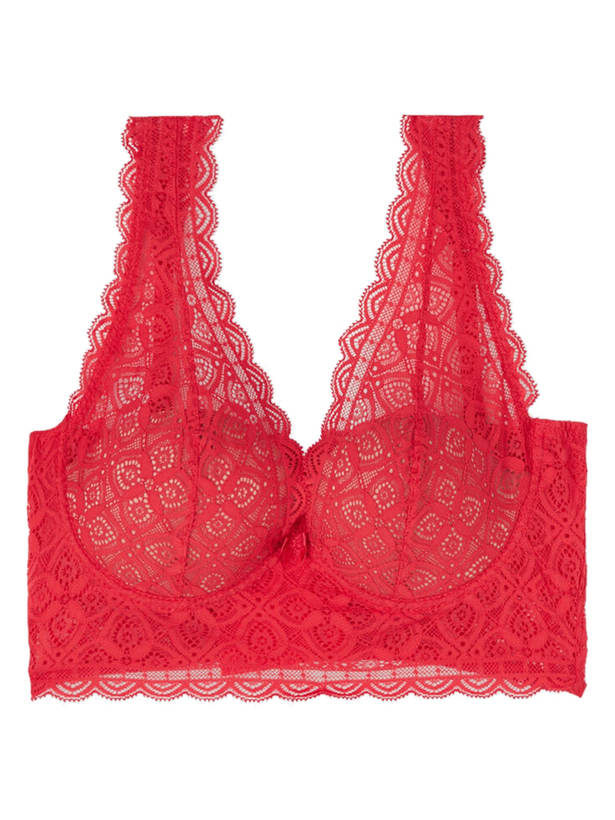 Sutiã Balconette Eleonora Em Renda - Vermelho