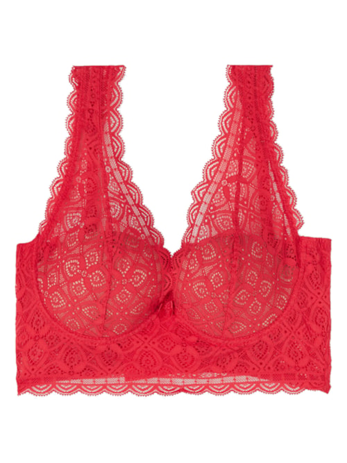 Sutiã Balconette Eleonora Em Renda - Vermelho