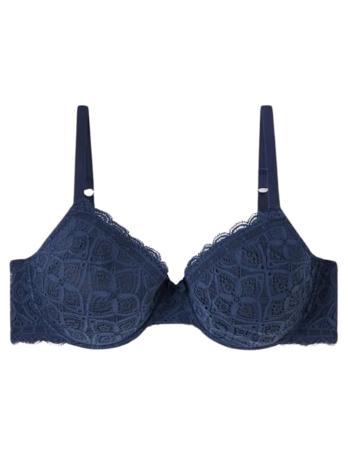 Sutiã Balconette Francesca Em Renda - Azul