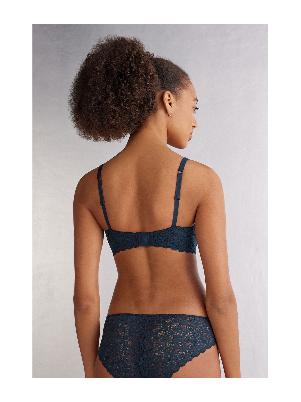 Sutiã Balconette Francesca Em Renda Azul Intimissimi