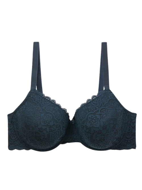 Sutiã Balconette Francesca Em Renda - Azul