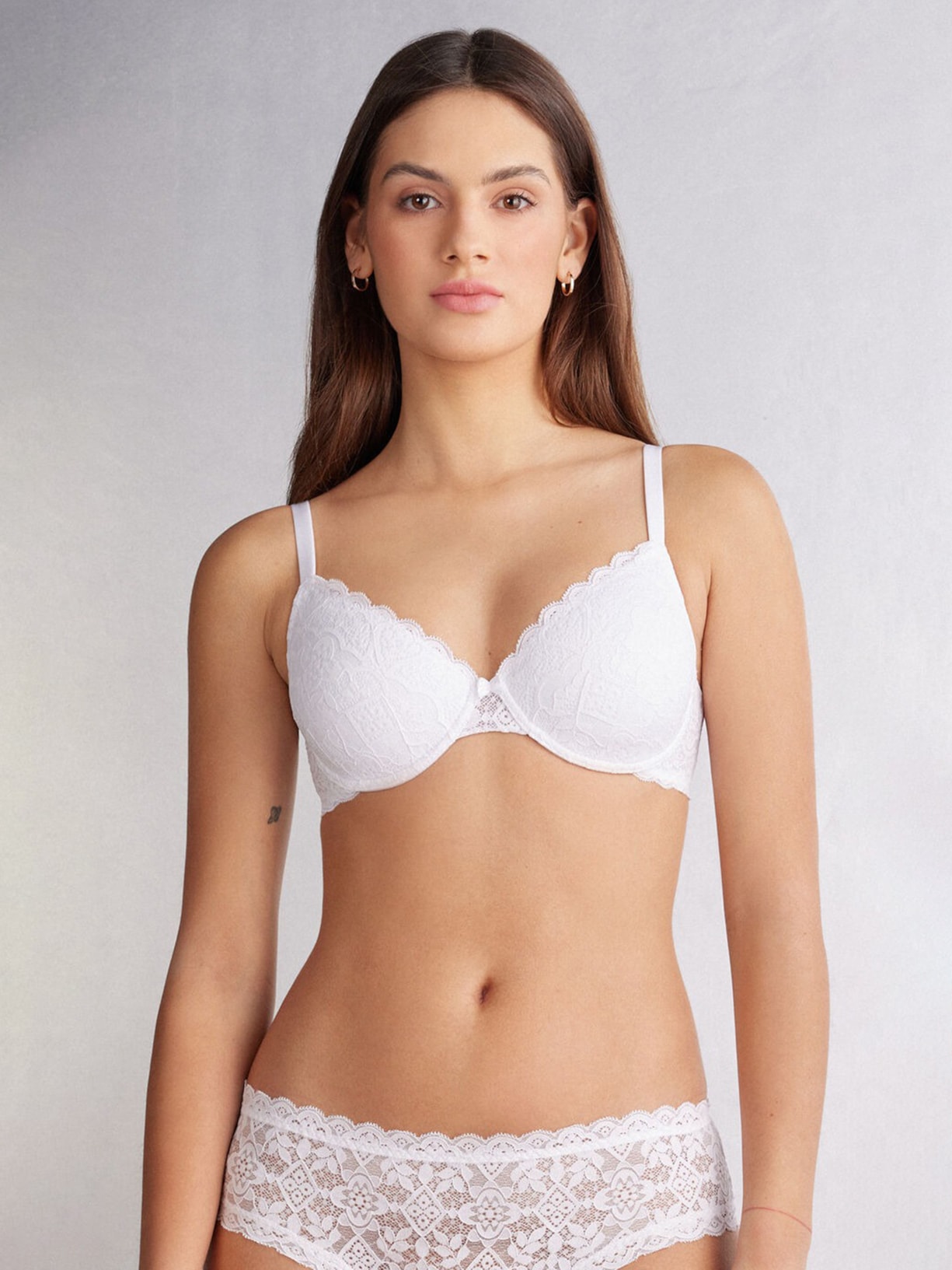Sutiã Balconette Francesca Em Renda Branco Intimissimi