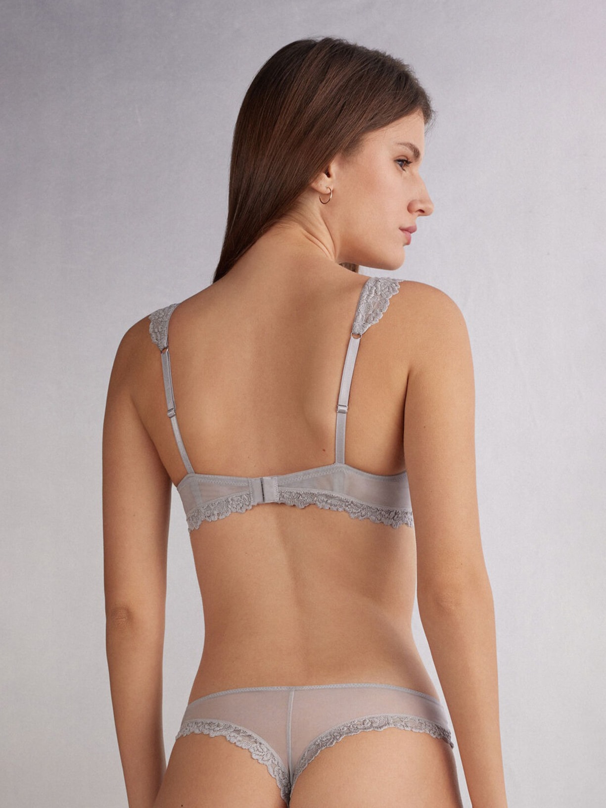 Sutiã Balconette Giorgia Pretty Flowers Cinza Intimissimi