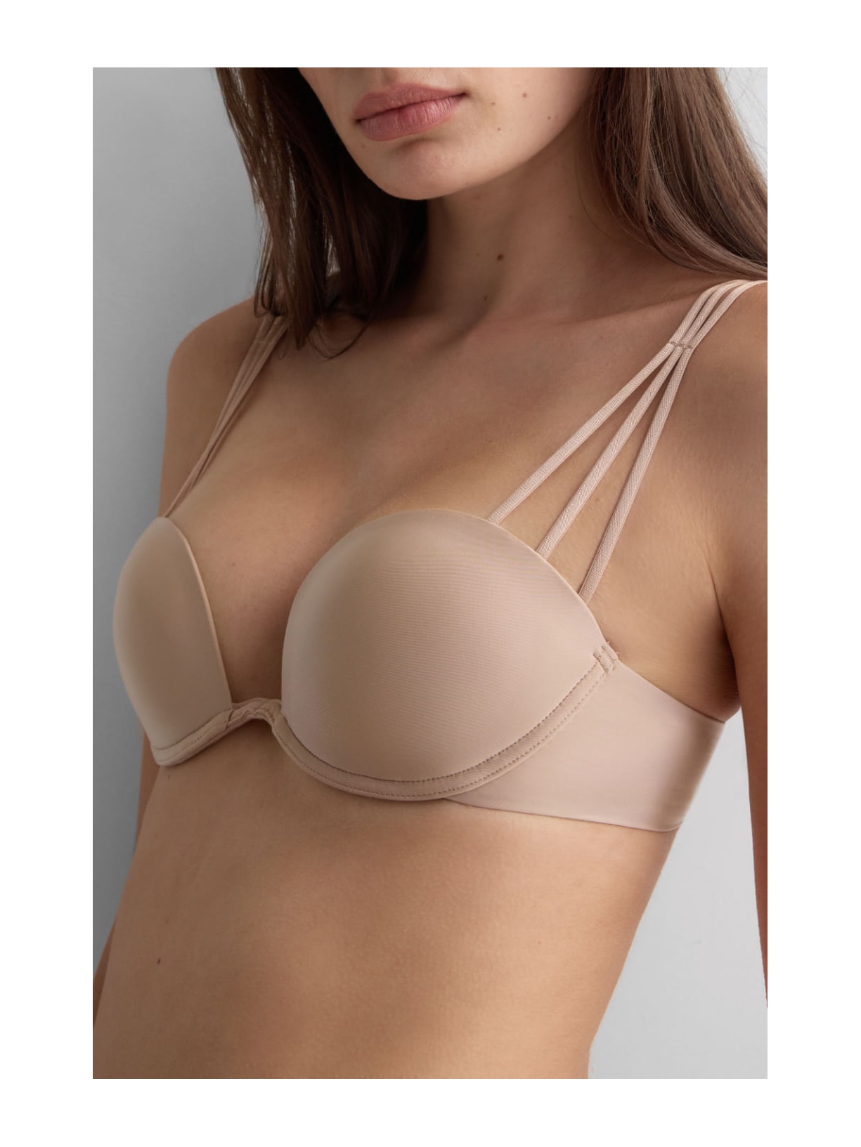 Sutiã Balconette Ilenia Em Microfibra Ultralight Bege Intimissimi