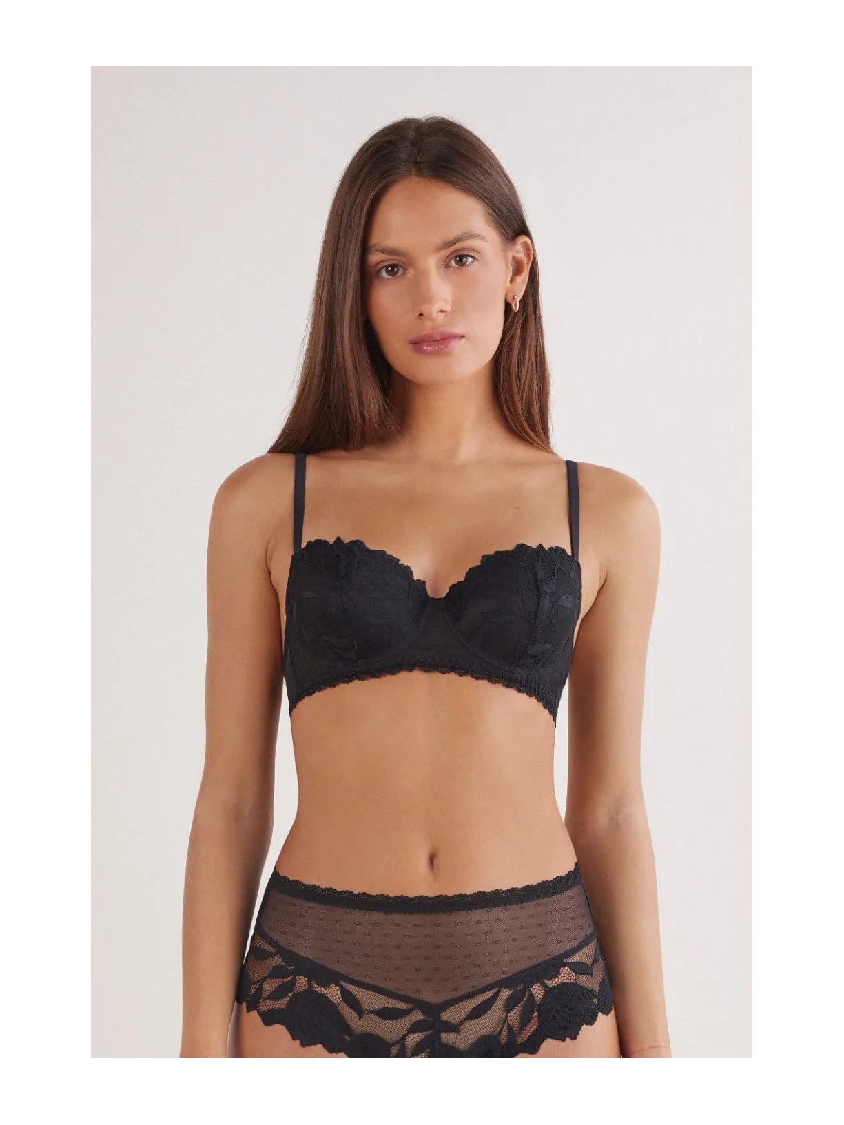 Sutiã Balconette Sofia All About Flowers Preto Intimissimi