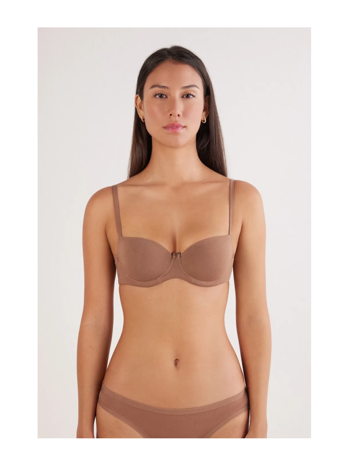 Sutiã Balconette Sofia Em Algodão Ultralight Marrom Intimissimi