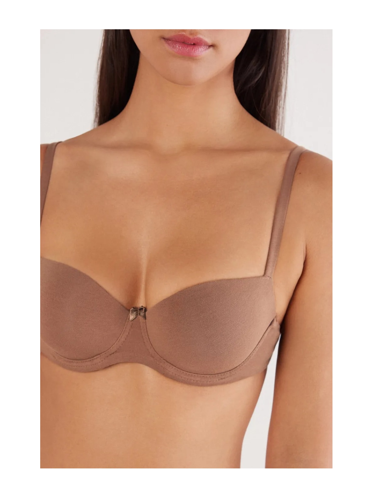 Sutiã Balconette Sofia Em Algodão Ultralight Marrom Intimissimi