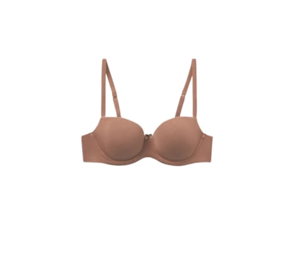 Sutiã Balconette Sofia Em Algodão Ultralight - Marrom