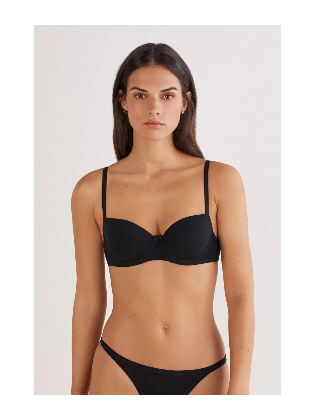 Sutiã Balconette Sofia Em Algodão Ultralight Preto Intimissimi